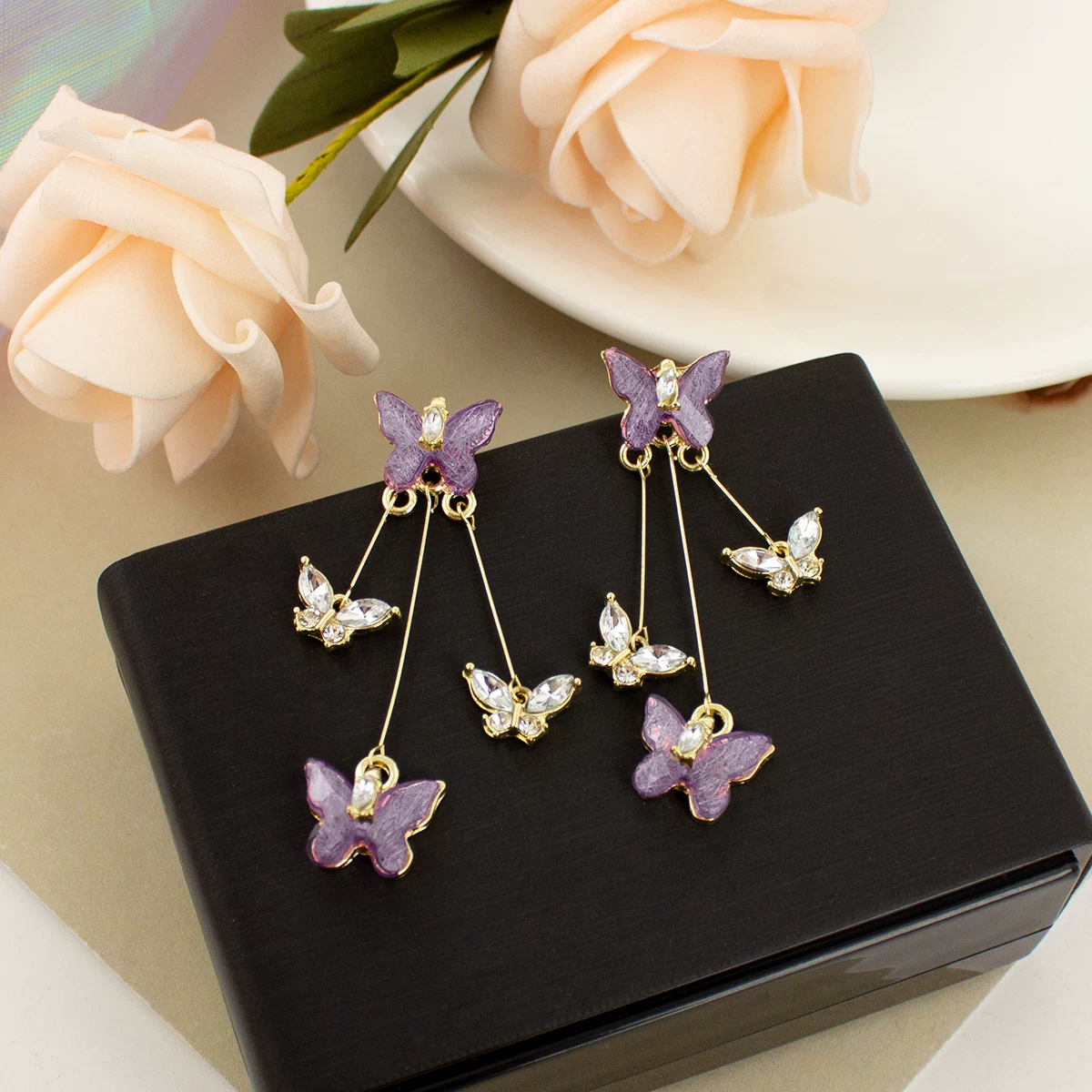 Butterfly  Earrings(24K GOLD PLATED)