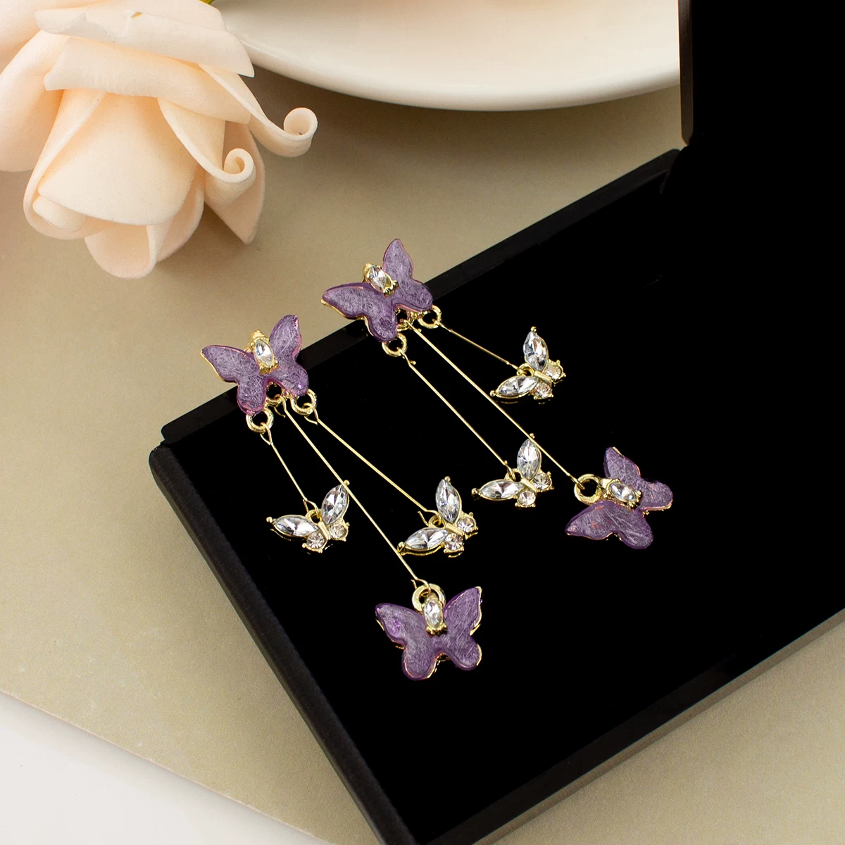 Butterfly  Earrings(24K GOLD PLATED)