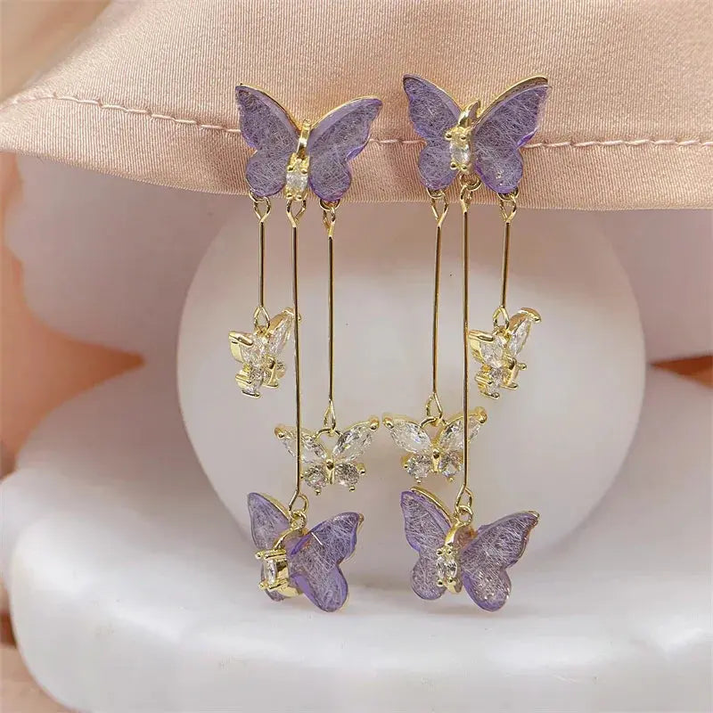 Butterfly  Earrings(24K GOLD PLATED)