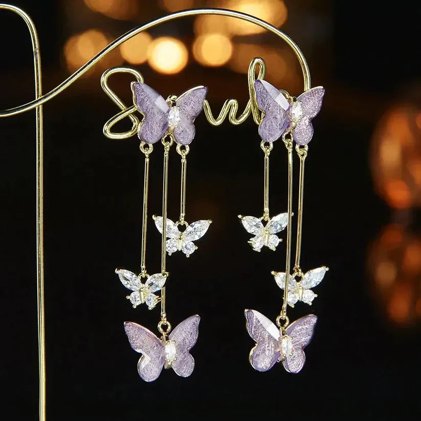 Butterfly  Earrings(24K GOLD PLATED)